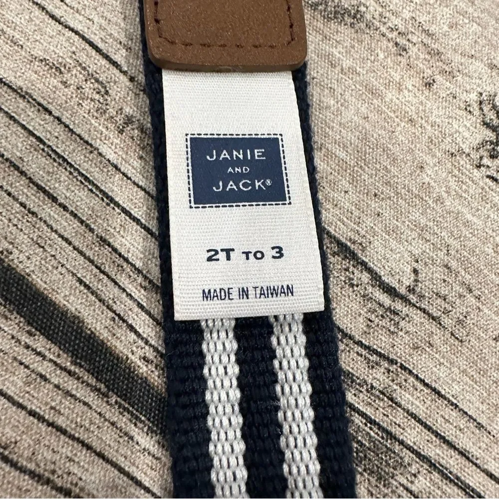 Janie and Jack Woven Striped Belt in Like New Condition Size 2t/3t